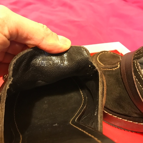 Coach suede high heeled mule clogs. - Picture 5 of 5